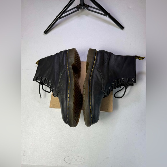 Dr Martens Womens Boot Size 10 Black Patent Combat Lace Up Bootie - Picture 13 of 14